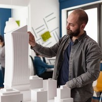 Maquettes de construction imprimées en 3D en studio d'architecture